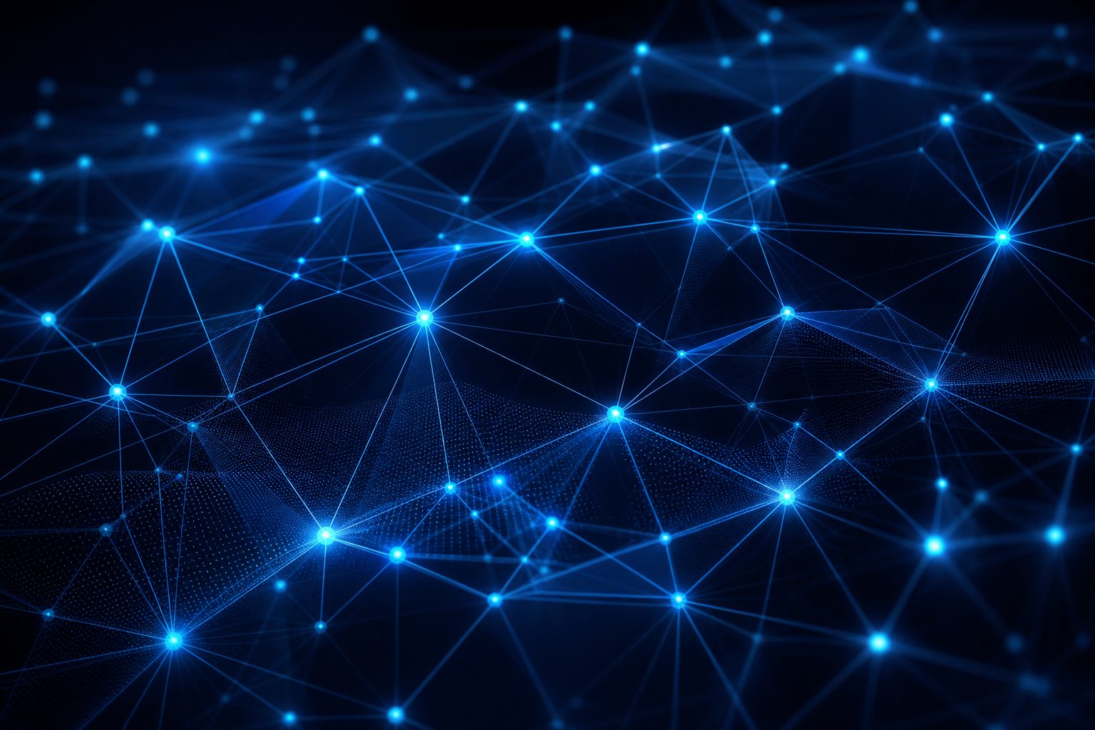 Abstract network of connected nodes